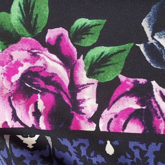 Susan Graver 3/4 sleeve Large multi color with flower print top/blouse - Picture 7 of 12